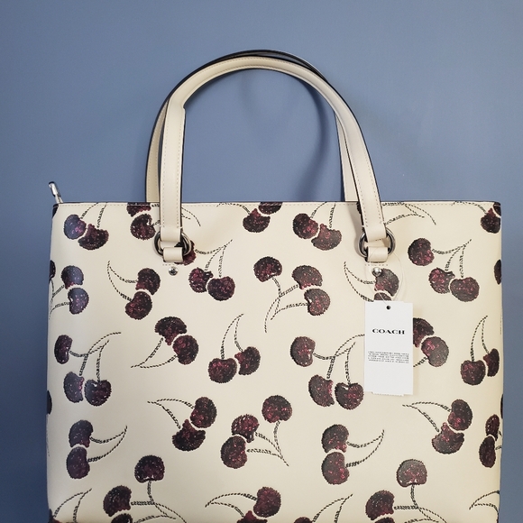 πCoach Station Tote Bag With Cherry Print. Brand New!!π - Picture 9 of 15